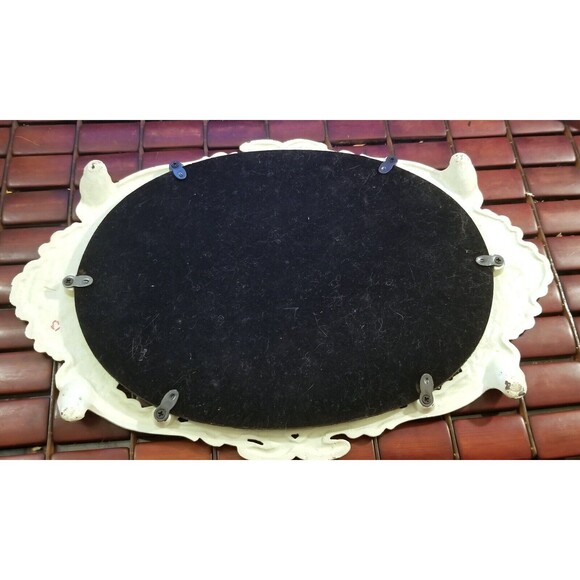 Vintage Boudoir Mirrored Vanity Tray Mirror Victorian Art Nouveau Cast Iron - Picture 4 of 4